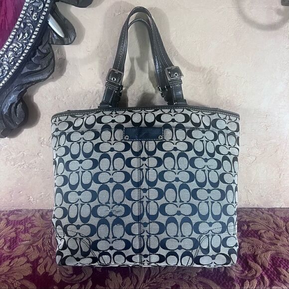 COACH HAMPTONS SIGNATURE BOOK BAG F13063 - Picture 1 of 14